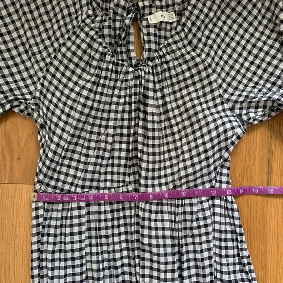 MNG by Mango Gingham Back Tie Dress - Size 2 - Picture 6 of 8